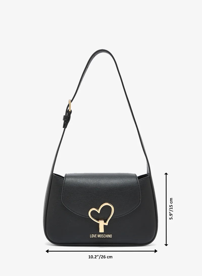 Love Moschino  Heart Turnlock PU Shoulder Bag for Women | Best Price UAE
